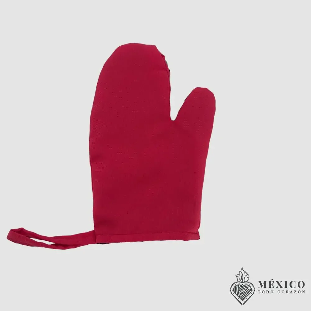 Mexican hand embroidered oven mitt xmas gift mothers day one of a kind